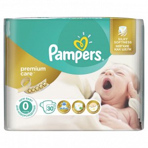 Подгузники PAMPERS Подгузники Premium Care Newborn (до 2.5кг) Средняя Упаковка 30