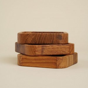 Набор тарелок - подставок SL Home, 10x10x2 см, 3 шт, дуб