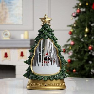 Фигура светодиодная «Новогодние мотивы», 31.2x9.5x20.2 см, музыка, батарейки ААх3 (не в комплекте), USB, свечение тёплое белое