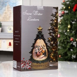 Фигура светодиодная «Новогодние мотивы», 31.2x9.5x20.2 см, музыка, батарейки ААх3 (не в комплекте), USB, свечение тёплое белое