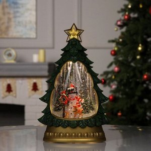Фигура светодиодная «Новогодние мотивы», 31.2x9.5x20.2 см, музыка, батарейки ААх3 (не в комплекте), USB, свечение тёплое белое