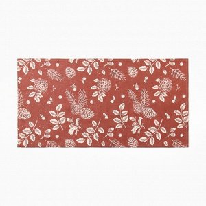 Полотенце новогоднее "Этель" "New Year's plants" 40х73 см, 100% хл, рогожка 186 г/м2