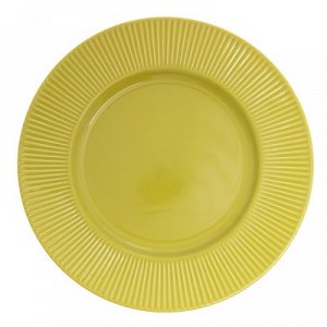 Тарелка обеденная 27 см "Лимонный. Зеленый"