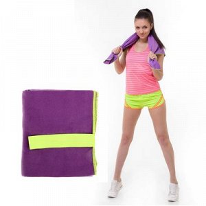 Спортивное полотенце 80*130 см,фиолетовый,200 г/м2,микрофибра