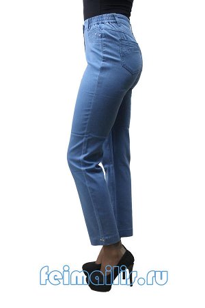 M-BL72217-2465-B203--Слегка приуженные голубые джинсы р.11 (2 шт)