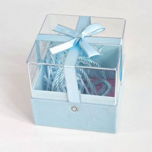Коробка подарочная с прозрачной крышкой и бантом