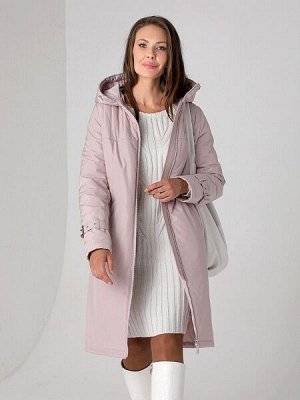 24332 Полупальто дем. серо-розовый