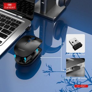 Мышь беспроводная Earldom KM7 черная Bluetooth 1600DPI