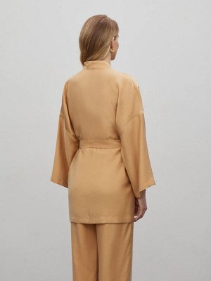 Блузка с поясом, B2724/tan