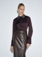 Рубашка с декоративным воротником, B2915/patel