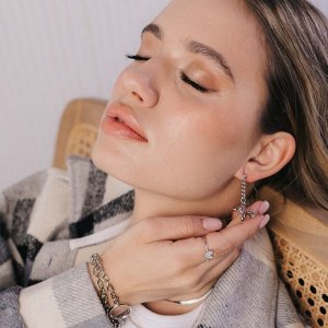 Серьги «Собачка» на цепи