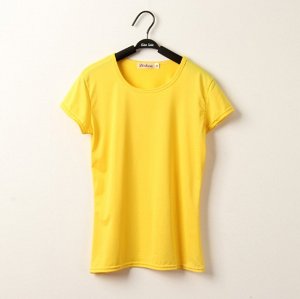 Базовая трикотажная футболка желтая