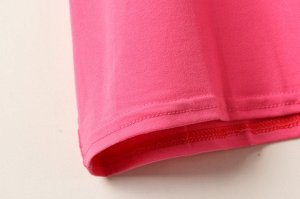 Базовая трикотажная футболка розовая