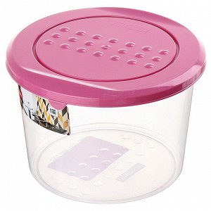 Емкость для хранения продуктов круглая 0,8 л PATTERN РТ1099/К-PURPUR пурпурная