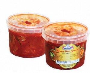 Салат "Магадан" 500гр (филе сельди в томатной заливке с луком)