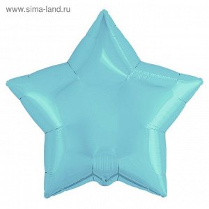 Шар фольгированный 21" звезда, цвет нежно-голубой