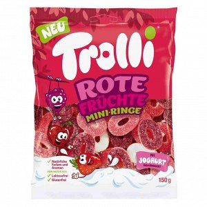 Мармелад ягодные кольца Trolli Rote Früchte Mini-Ringe 150 гр