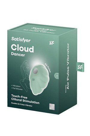 Вакуумный стимулятор клитора Satisfyer Cloud Dancer, силикон, мятный, 9см