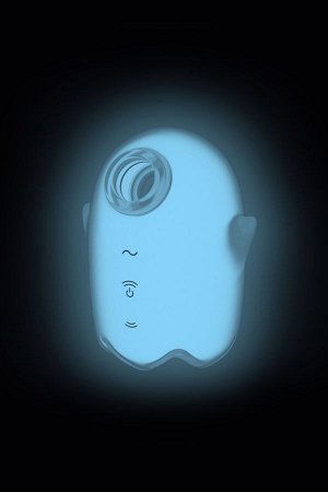Вакуумный стимулятор клитора с вибрацией Satisfyer Glowing Ghost, светящийся в темноте, белый, 8,4 см