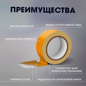 Лента двусторонняя ТУНДРА, полипропиленовая, прозрачная основа, 90 мкм, 36 мм x 10 м
