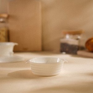 Форма для выпечки SL Home «Санторини», 250 мл, 13.6x12x4.5 см, жаропрочная керамика, белая