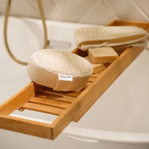 Мочалка - губка массажная SL Home «Ортика», крапива, 15x10x5 см, бежевая
