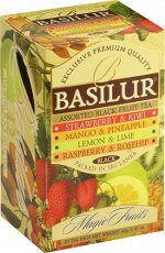 Чай Basilur ВОЛШЕБНЫЕ ФРУКТЫ &quot;Ассорти&quot; 25 пак *2г.*12 картон ТОП