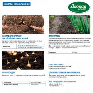 Добрая сила Сухое удобрение Огурцы-Кабачки, пакет 0,9 кг/ 12