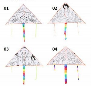 Набор для творчества-воздушный змей для раскрашивания с контурным рисунком цвет: 1
