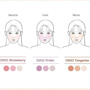 Палетка для сияния кремовые румяна+хайлайтер Black Rouge Dewy Whip Cheek And Beam #DW03 Tangerine, 11.5г