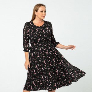 Платье, текстиль, черный, Черный