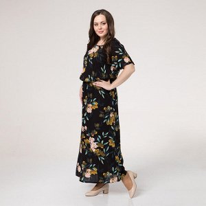 Платье, текстиль, черный, Черный