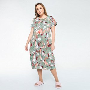 Платье, текстиль, оливковый, Оливковый