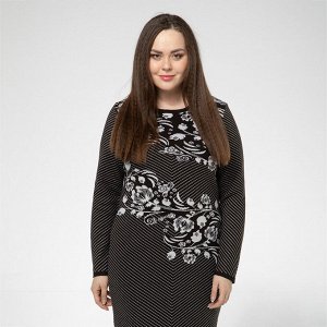 Платье, вязаное полотно, шоколадный, Шоколадный
