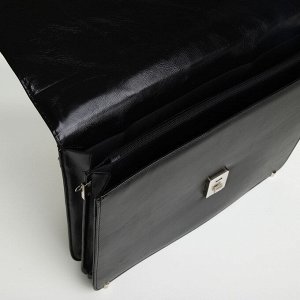 Портфель деловой на клапане, чёрный