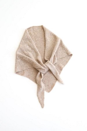 Косынка вязаная латте (one size)