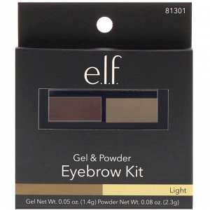 E.L.F. Cosmetics, Eyebrow Kit, Gel & Powder, Light, 0.05 oz (1.4 g), 0.08 oz (2.3 g)