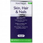 Natrol, Кожа, волосы и ногти, небывалая красота, 60 капсул