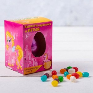 Набор «Единорог»: растущая игрушка, конфеты 20 г