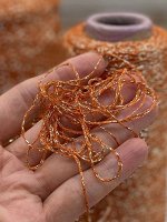 Пряжа для вязания 100 гр., Bellino Lurex 80% вискоза  20%метал. нить 700 м/100г Оранж/золото