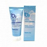 Farm Stay Пенка для умывания кислородная Foam Cleansing O2 Premium Aqua, 100 мл