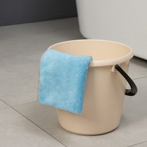 Тряпка для пола Raccoon, 250 г/м², 50x30 см, микрофибра, с оверлоком, 1 шт, голубая