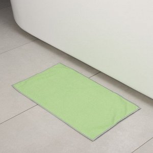 Тряпка для пола Raccoon, 250 г/м², 50x30 см, микрофибра, с оверлоком, 1 шт, зеленая