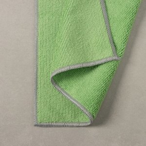 Тряпка для пола Raccoon, 250 г/м², 50x30 см, микрофибра, с оверлоком, 1 шт, зеленая
