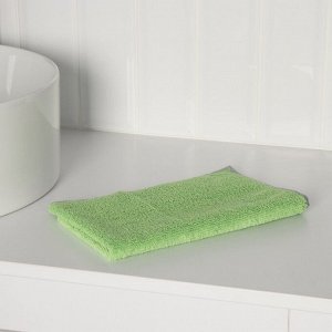 Тряпка для пола Raccoon, 250 г/м², 50x30 см, микрофибра, с оверлоком, 1 шт, зеленая