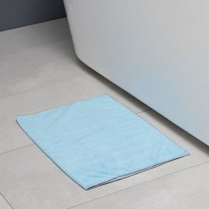 Тряпка для пола Raccoon, 250 г/м², 60x80 см, микрофибра, с оверлоком, 1 шт, голубая