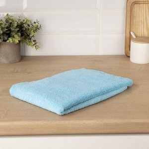 Тряпка для пола Raccoon, 250 г/м², 60x80 см, микрофибра, с оверлоком, 1 шт, голубая