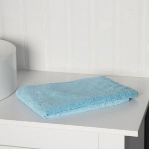 Тряпка для пола Raccoon, 250 г/м², 60x80 см, микрофибра, с оверлоком, 1 шт, голубая