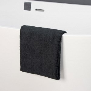 Тряпка для пола Raccoon, 220 г/м², 60x80 см, микрофибра, ультразвуковая обработка края, 2 шт, черная