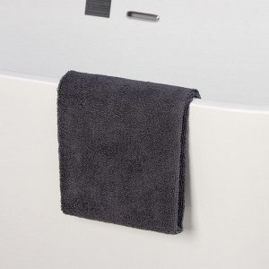 Тряпка для пола Raccoon, 220 г/м², 60x80 см, микрофибра, ультразвуковая обработка края, 2 шт, серая